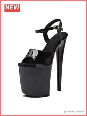 8 Inch Platform Heels Lace Up Ankle Strap Stiletto Pole Dancing Shoes